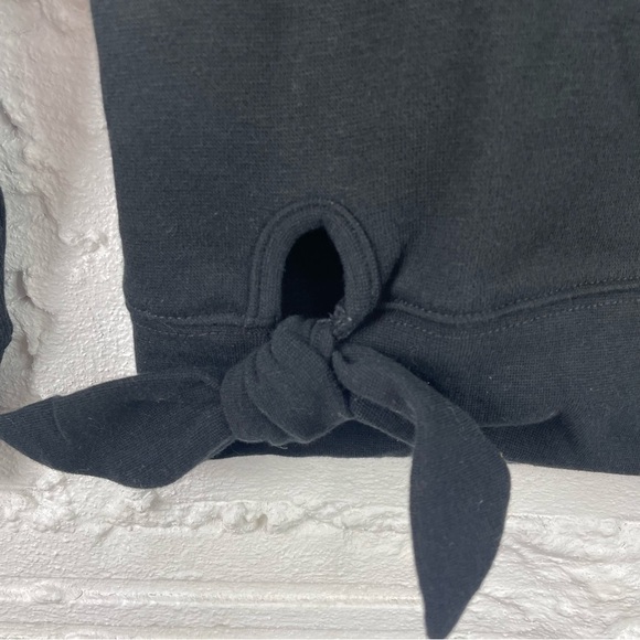 NFL Team Apparel Girls Saints Sweatshirt Black W/Iridescent Logo Tie Waist 7/8 - Picture 8 of 16